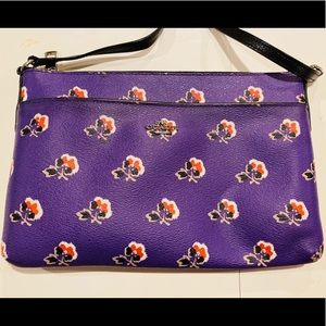 Coach Factory Purple Floral Crossbody